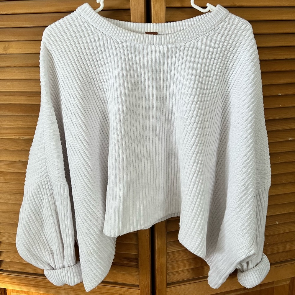 White free people sweater